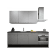 Product afbeelding voor Procasa Keuken 240cm Compleet Grey Spoelbak Links Uit Midden Met 5 Inbouwapparaten, Koelkast Links Vaatwasser, Combi Magnetron, Inductie Kookplaat En Afzuigkap