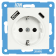 Product afbeelding voor ION Industries V1/J1 Contactdoos Met USB A/C Inbouw 1-voudig Randaarde Alpinewit
