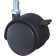 Product afbeelding voor Kelfort Meubelzwenkwiel 50mm 40kg Met Draadstift En Rem Zwart