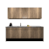 Product afbeelding voor Procasa Keuken 240cm Compleet Mountain Oak Spoelbak Links Uit Midden Met Inbouwkoelkast Links