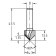 Product afbeelding voor Trasco V-Groeffrees Hardmetaal 14mm Aansluiting 8mm