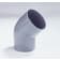 Product afbeelding voor Dyka PVC RWA Bocht 80mm 45 Graden Lijmmof/Verjongd Spie Grijs