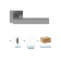 Product afbeelding voor Skantrae Hang&Sluitwerkpakket 2071 Squared 20 Flat + Loopslot RVS