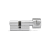 Product afbeelding voor DOM Profielcilinder Met Knop 333 Plura Dubbel 30/30mm Messing Vernikkeld Mat SKG2