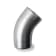 Product afbeelding voor Wentzel Zink Walsblank Bocht 80mm 40 Graden Verjongd Spie Eind
