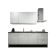 Product afbeelding voor Procasa Keuken 240cm Compleet Wit Spoelbak Links Uit Midden Met 3 Inbouw Apparaten Koelkast, Inductie Kookplaat En Afzuigkap