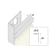 Product afbeelding voor Ripstaal Stucstopprofiel 1132 300cm 16,5mm Aluzink