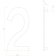 Product afbeelding voor Intersteel Huisnummer 2 150x3mm RVS Zwart