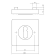 Product afbeelding voor Intersteel Sleutelrozet Vierkant 55x55x10mm Zamak Zwart