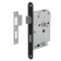 Product afbeelding voor Intersteel WC-Badkamerslot WC63/8mm Doornmaat 50mm Voorplaat Afgerond Zwart Met Sluitplaat