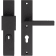 Product afbeelding voor Skantrae Hang&Sluitwerkpakket 87 201-211 L1 Zwart Eris Recht Kruk-Knop Meerpuntssluiting En 4x AXA Scharnier
