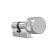 Product afbeelding voor DOM Profielcilinder Met Knop 333 Plura Dubbel 30/30mm Messing Vernikkeld Mat SKG2