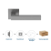 Product afbeelding voor Skantrae Hang&Sluitwerkpakket 2073 Squared 20 Flat + Sleutelrozet + Klavierslot RVS