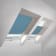 Product afbeelding voor Fakro Honeycomb Plissegordijn APF/A II 134x75cm Handmatig Kleur Blauw (611) Aluminium Zijdleiding