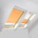Product afbeelding voor Fakro Plissegordijn APS/W II 66x98cm Handmatig Kleur Oranje (654) Aluminium Witte Zijgeleiding