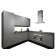 Product afbeelding voor Procasa Hoekkeuken Compleet 245x245cm Grey Met 5 Inbouwapparaten, Hoge Kast Met Koelvriescombinatie Links, Vaatwasser, Combi Magnetron, Inductie Kookplaat En Afzuigkap