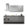 Product afbeelding voor Procasa Keuken 240cm Compleet Grey Spoelbak Rechts Uit Midden Met 5 Inbouwapparaten, Koelkast Rechts, Vaatwasser, Combi Magnetron, Inductie Kookplaat En Afzuigkap