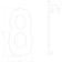 Product afbeelding voor Intersteel Huisnummer 8 150x3mm RVS Zwart