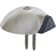Product afbeelding voor Oxloc Deurbuffer Vloer 27x84mm Bolrond RVS/Rubber Zilver/Zwart