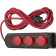 Product afbeelding voor Kelfort Stekkerdoos Met Kabel Met 3 Contactdozen 2.5mm² Kabellengte 5m Zwart/Rood