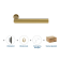Product afbeelding voor Skantrae Hang&Sluitwerkpakket 923 Orbit 19 Minimal + Cilinderrozet + Cilinderslot Messing