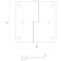 Product afbeelding voor Intersteel Paumelle 89x89mm Rechts Afgerond RVS