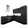 Product afbeelding voor Procasa Hoekkeuken Compleet 245x245cm Dark Grey Met 5 Inbouwapparaten Hoge Kast Met Koelvriescombinatie Rechts Vaatwasser Combi Magnetron Inductie Kookplaat En Afzuigkap