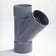 Product afbeelding voor Dyka PVC T-Stuk 50mm 3LV 45 Graden 3x Lijmmof Grijs