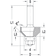 Product afbeelding voor Trasco Fasefrees Hardmetaal Met Kogellager 45mm 12.7mm Aansluiting 8mm