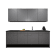 Product afbeelding voor Procasa Keuken 240cm Compleet Grey Spoelbak Rechts Uit Midden Met Inbouwkoelkast Rechts
