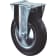 Product afbeelding voor Kelfort Bokwiel Met Rollager 100mm 70kg Met Bevestigingsplaat Verzinkt Zwart