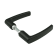 Product afbeelding voor AMI Deurkruk 332/125 Blokmodel 38/42mm Aluminium Zwart Mat Paar