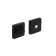 Product afbeelding voor Intersteel WC-rozet Vierkant 10mm Aluminium Zwart