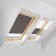 Product afbeelding voor Fakro Plissegordijn APS/W II 134x140cm Handmatig Kleur Chocolade Gestreept (668) Aluminium Witte Zijgeleiding