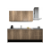 Product afbeelding voor Procasa Keuken 240cm Compleet Mountain Oak Spoelbak Links Uit Midden Met 3 Inbouwapparaten, Koelkast Links, Inductie Kookplaat En Afzuigkap