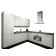 Product afbeelding voor Procasa Hoekkeuken Compleet 245x245cm Wit Met 5 Inbouwapparaten, Hoge Kast Met Koelvriescombinatie Links, Vaatwasser, Combi Magnetron, Inductie Kookplaat En Afzuigkap