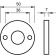 Product afbeelding voor AMI Krukrozet Rond 7,5mm Aluminium F1