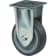Product afbeelding voor Kelfort Bokwiel Met Glijlager 125mm 100kg Met Bevestigingsplaat Verzinkt Grijs