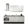 Product afbeelding voor Procasa Keuken 240cm Compleet Wit Spoelbak Rechts Uit Midden Met 5 Inbouw Apparaten Koelkast Rechts, Vaatwasser, Combi Magnetron, Inductie Kookplaat En Afzuigkap