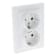 Product afbeelding voor Q-Link S-Line Contactdoos Inbouw 2-voudig Randaarde Polarwit