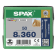 Product afbeelding voor Spax Houtschroef 8x360/80mm Platkop TX-40 Verzinkt 50st
