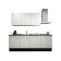 Product afbeelding voor Procasa Keuken 240cm Compleet Wit Spoelbak Links Uit Midden Met 3 Inbouw Apparaten Vaatwasser,Inductie Kookplaat En Afzuigkap