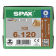 Product afbeelding voor Spax Houtschroef 6x120/68mm Discuskop 13,6mm TX-30 Verzinkt 100st