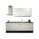 Product afbeelding voor Procasa Keuken 240cm Compleet Wit Spoelbak Rechts Uit Midden Met 3 Inbouw Apparaten Vaatwasser, Inductie Kookplaat En Afzuigkap